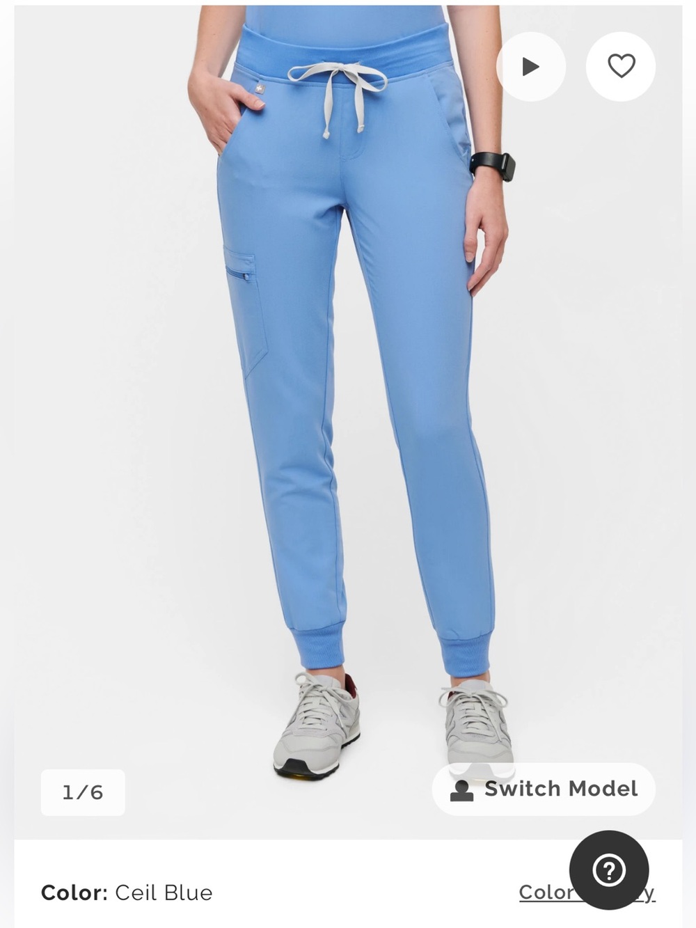 FIGS Ceil Blue Zamora Jogger Scrub Pants— Size XXS